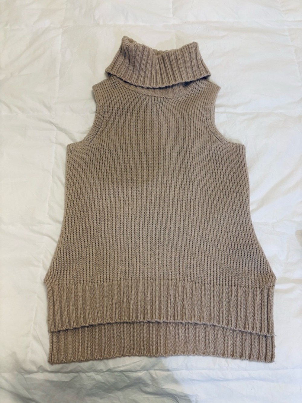 Mossimo Sleeveless Turtleneck Sweater Brown